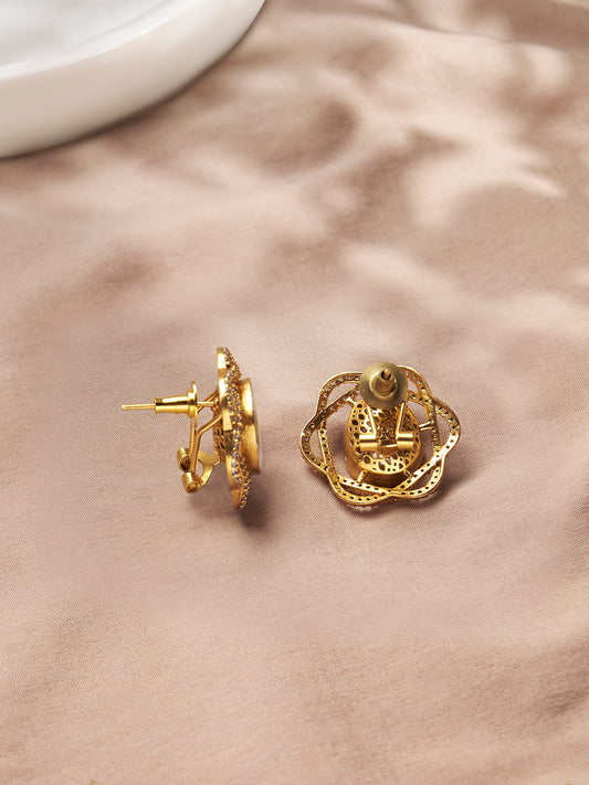 Mesmerizing Polki Stud Earrings