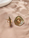 Load image into Gallery viewer, Verdant Polki Stud Earrings
