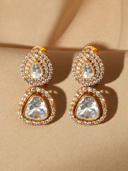 Sparkling Polki Stud Earrings