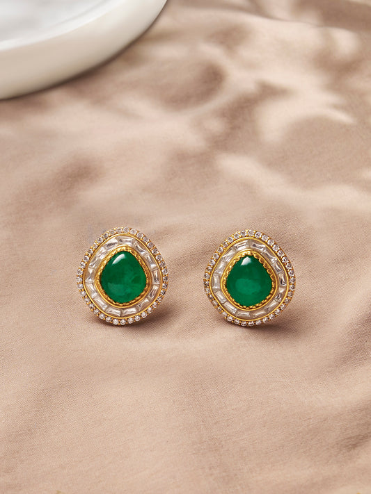 Glamorous Polki Stud Earrings