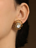 Load image into Gallery viewer, Scintillating Polki Stud Earrings
