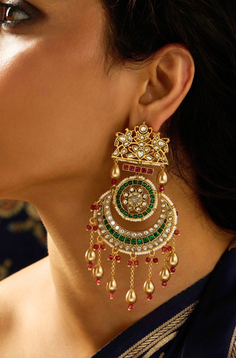 Rajwadi Fusion Chaandbali Earring