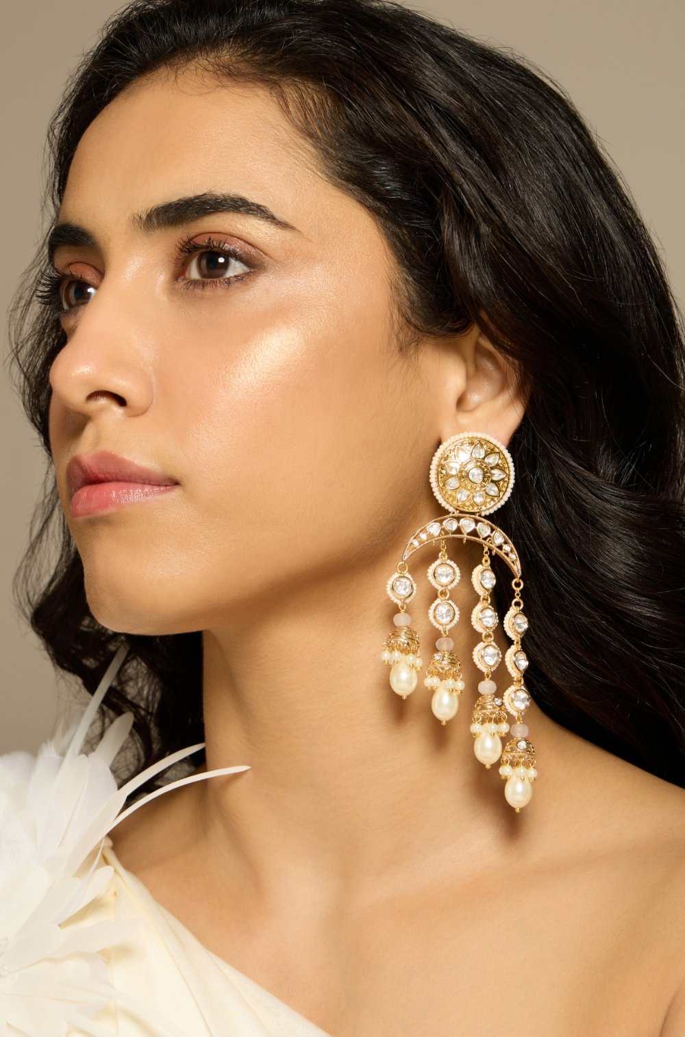 Luminous Pearl Cascade Earring