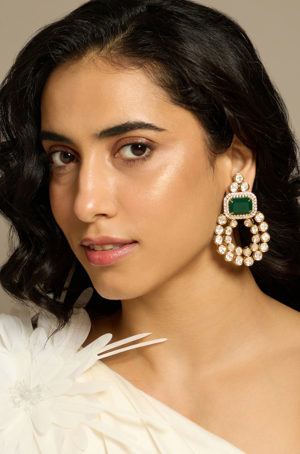 Verdure Gleam Polki Earring