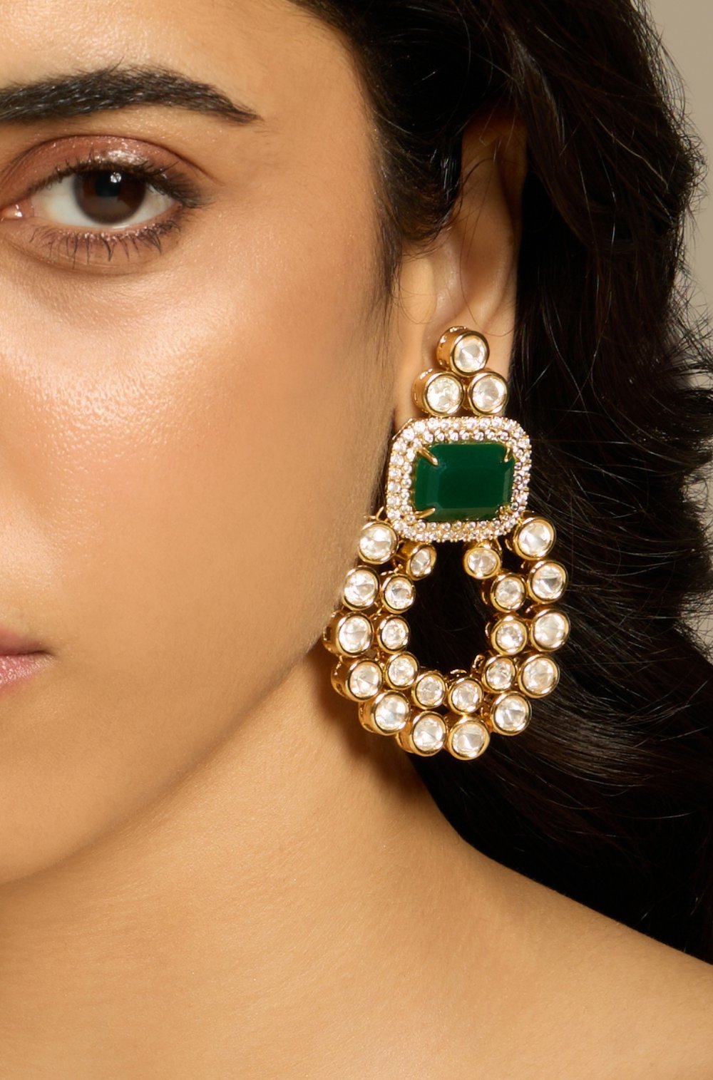 Verdure Gleam Polki Earring