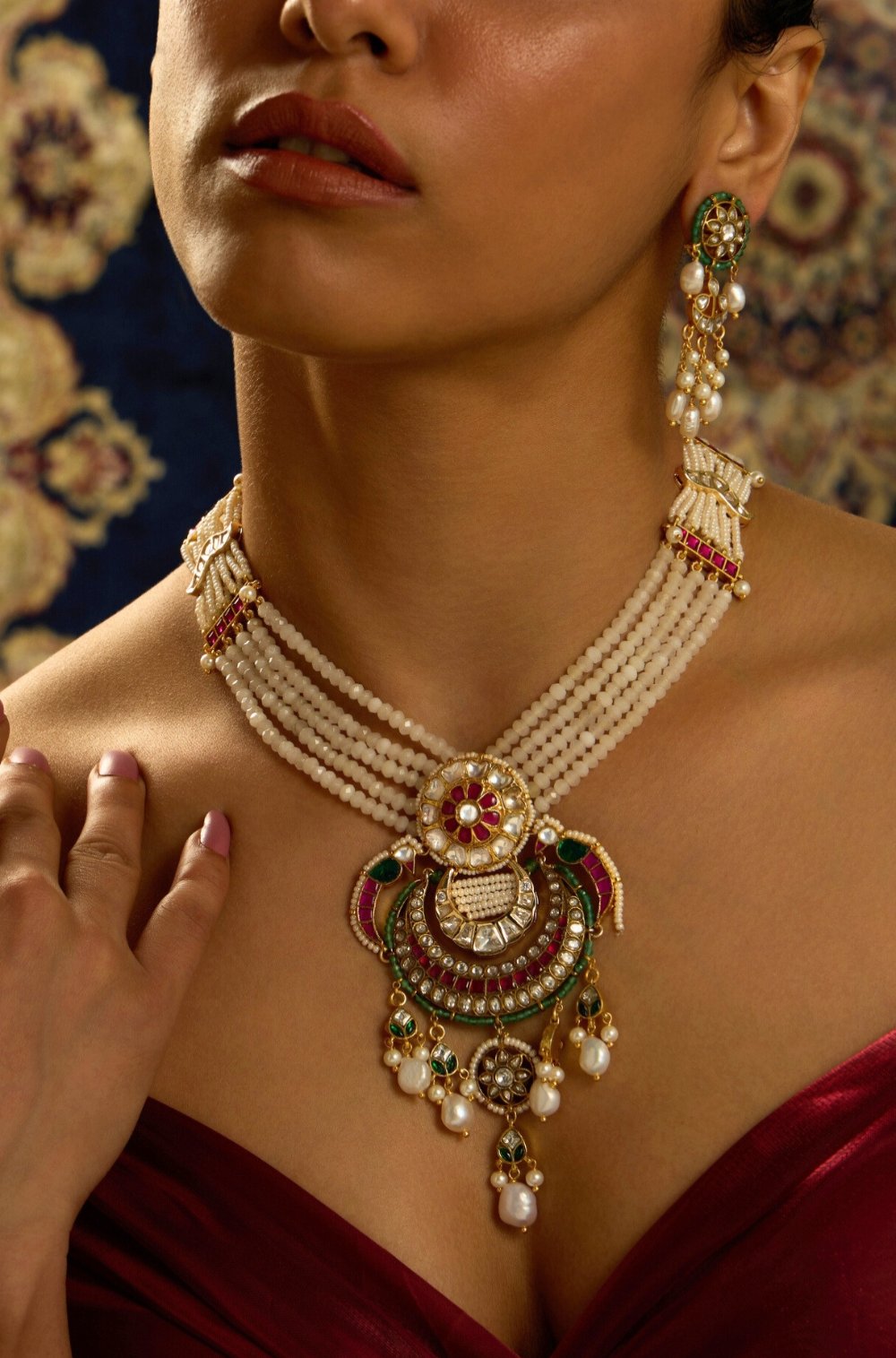 Regal Rajwadi Queen Necklace Set