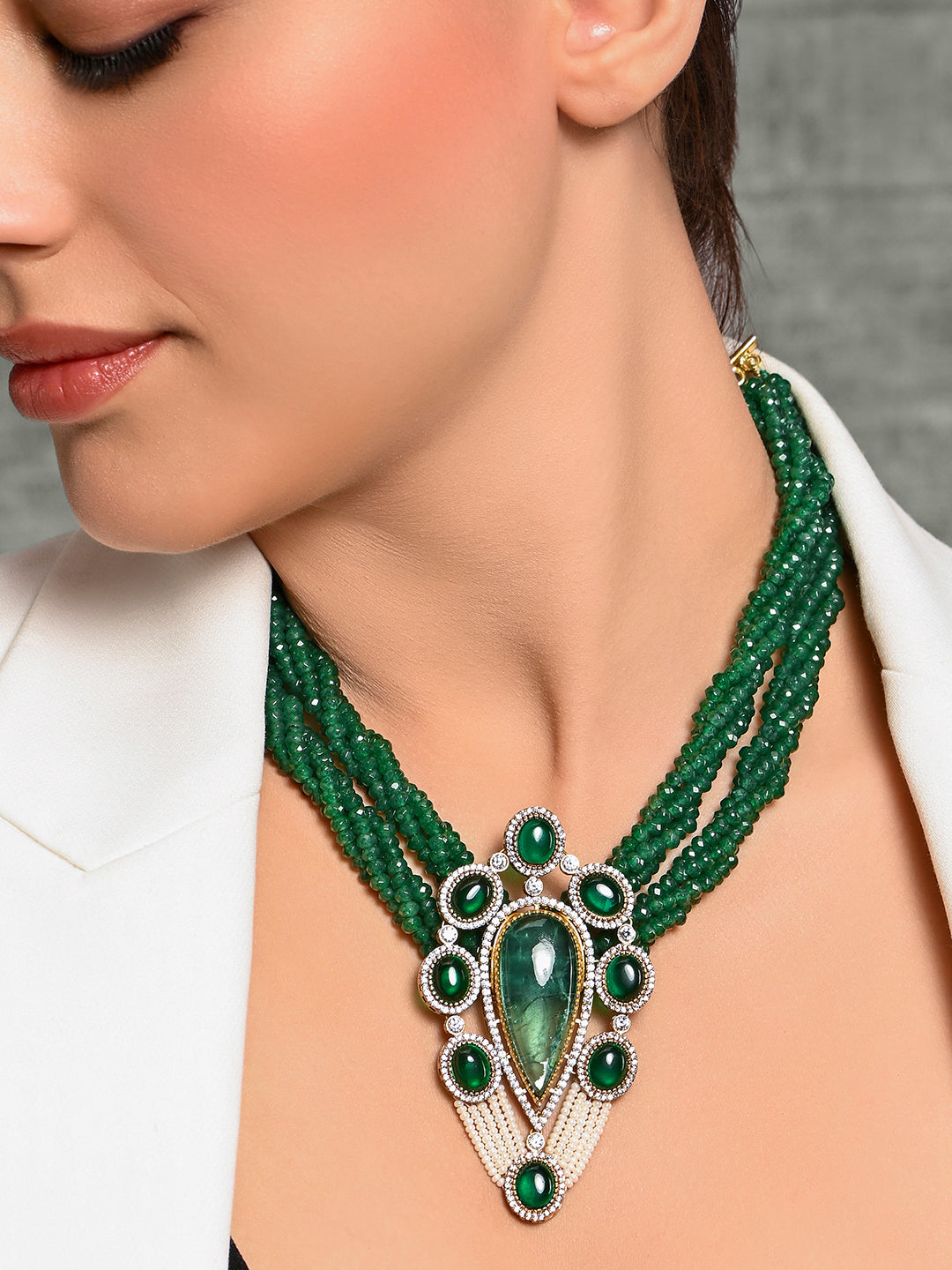 Green Beaded Necklace