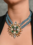 Load image into Gallery viewer, Blue Beaut Beaded Necklace
