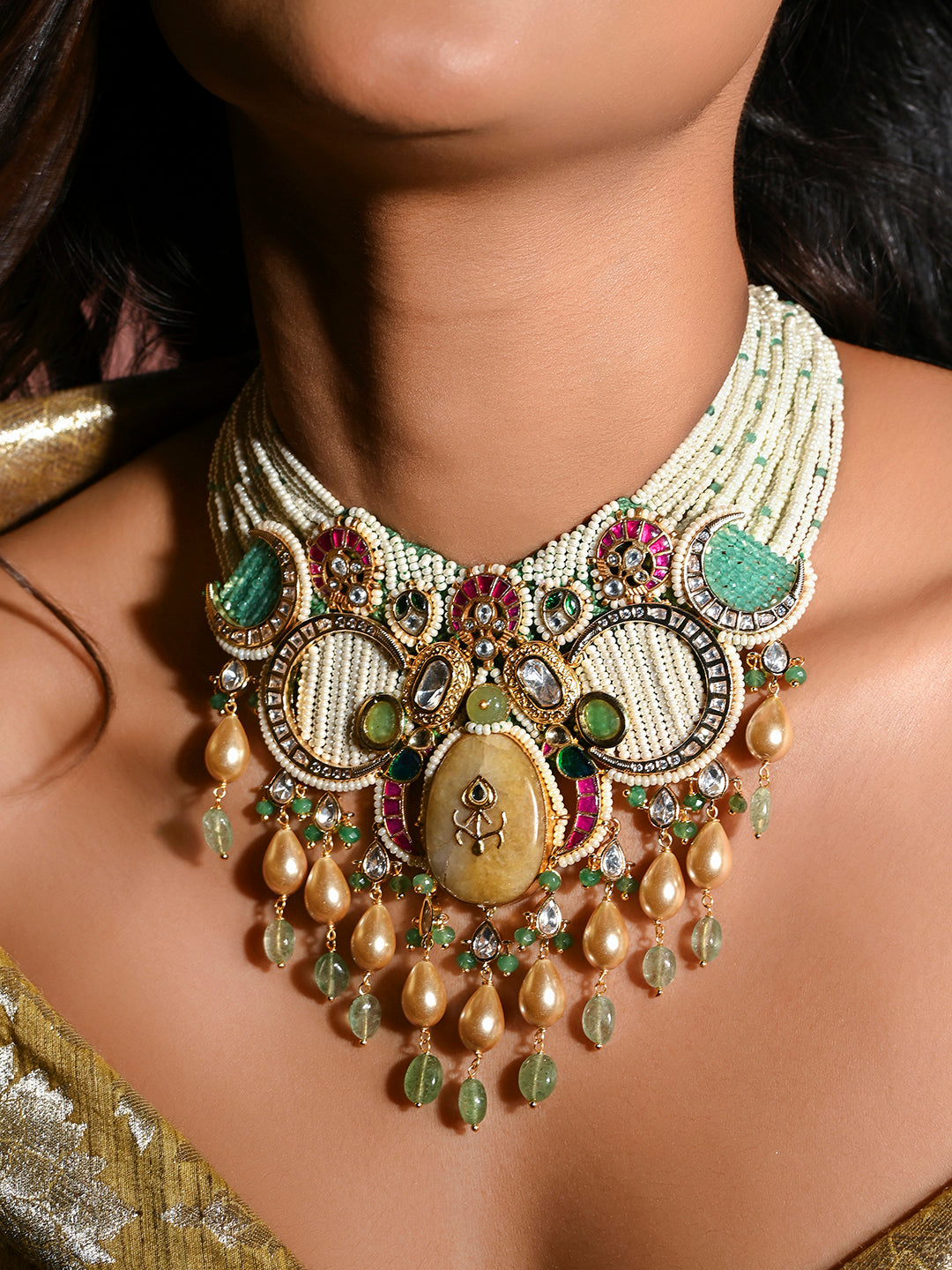 Opulant Multi-Colour Beaded Necklace