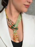 Load image into Gallery viewer, Enchanting Multi-Colour Beaded Scarf Necklace
