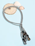 Load image into Gallery viewer, Beauteous Beaded Scarf Necklace In Grey
