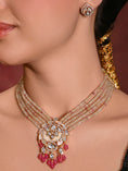 Load image into Gallery viewer, Dazzling Pink Necklace With Earrings
