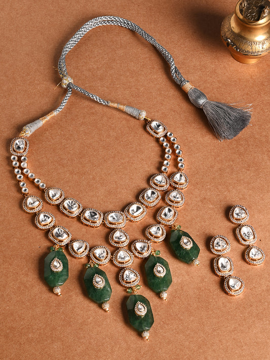 Majestic Layered Necklace With Earrings