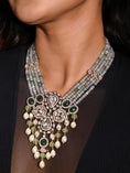 Load image into Gallery viewer, Regal Grey Necklace With Earrings
