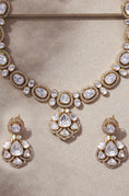 Load image into Gallery viewer, Alluring Polki Necklace Set
