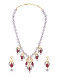 Load image into Gallery viewer, Pearl Studded Necklace Jewellery Set
