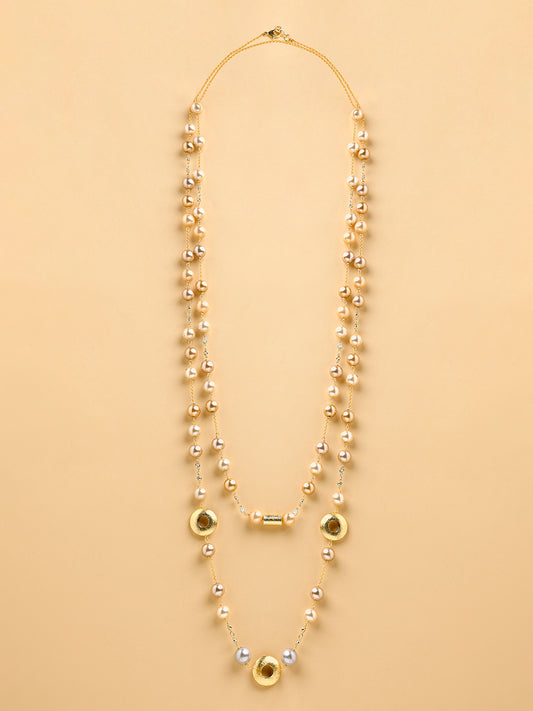 Gold Pearl Beaded Sautoir