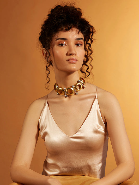 Golden Circlets Choker