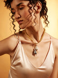 Load image into Gallery viewer, Gold Toggle twin pearl lariat
