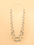 Load image into Gallery viewer, Grey Pearl Diamante Stud Sautoir
