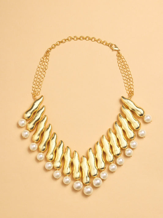 Pearl & Chunklets Collar Bib