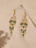 Load image into Gallery viewer, Green Kundan Dangler Earrings
