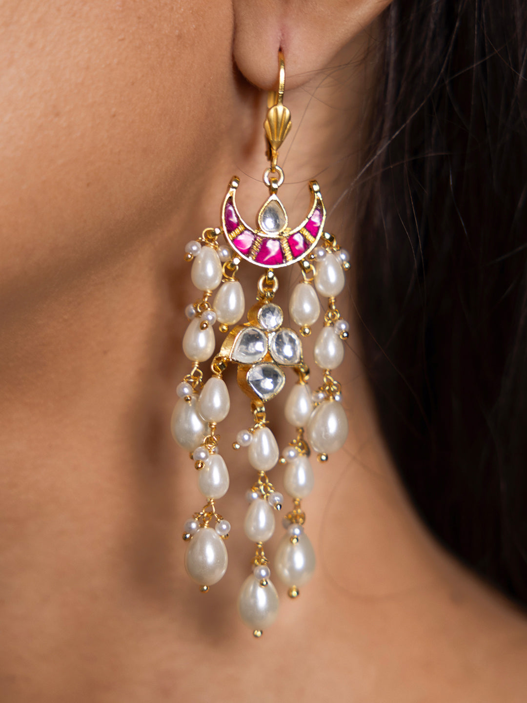 Elegant White Dangler Earrings