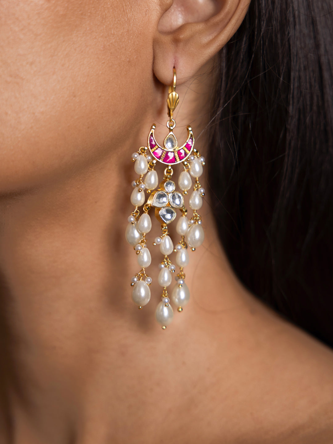 Elegant White Dangler Earrings