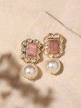 Load image into Gallery viewer, Pink White Pearl Drop Earring
