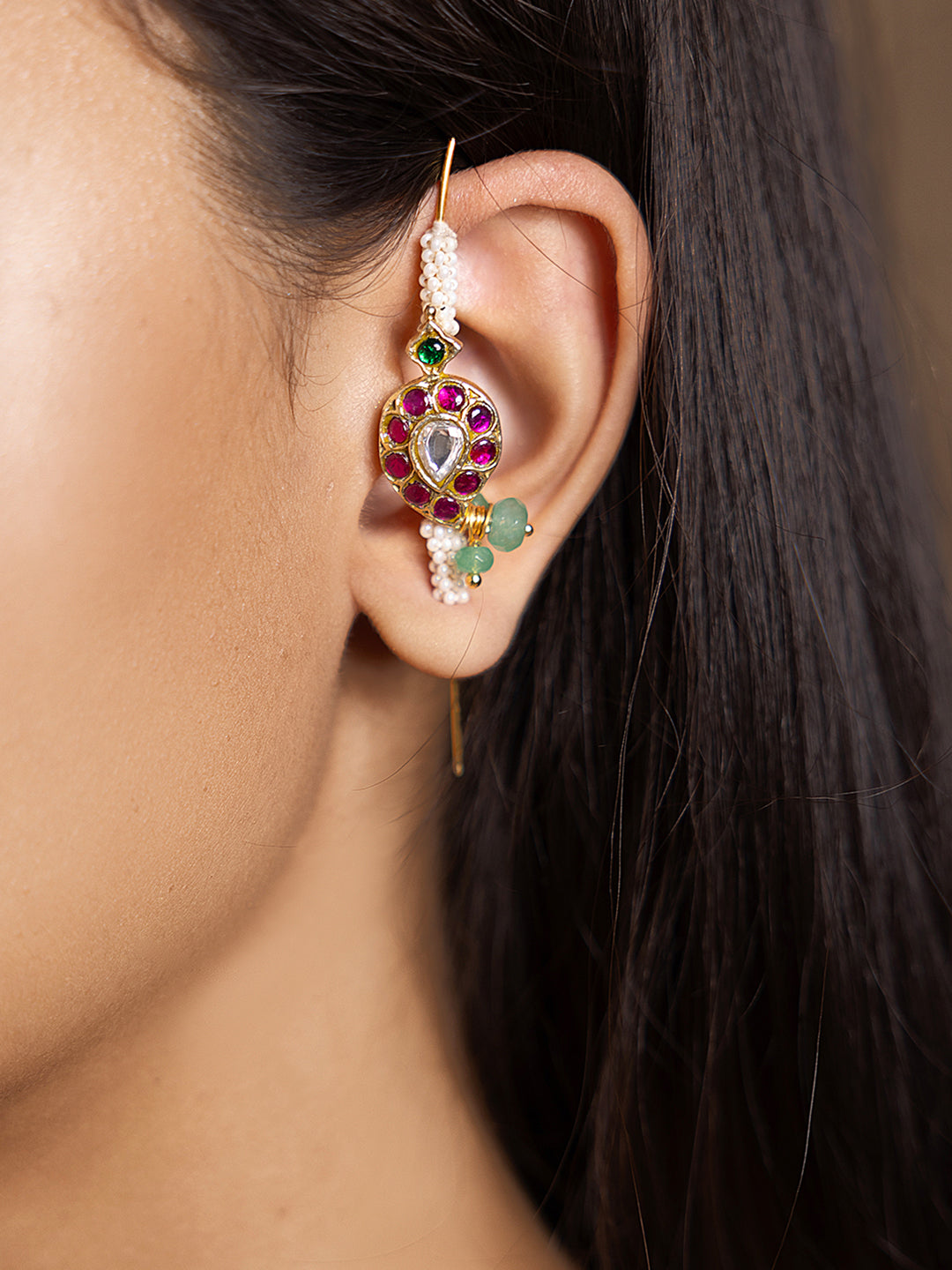 Lavish Multi-Color Cuff Earrings