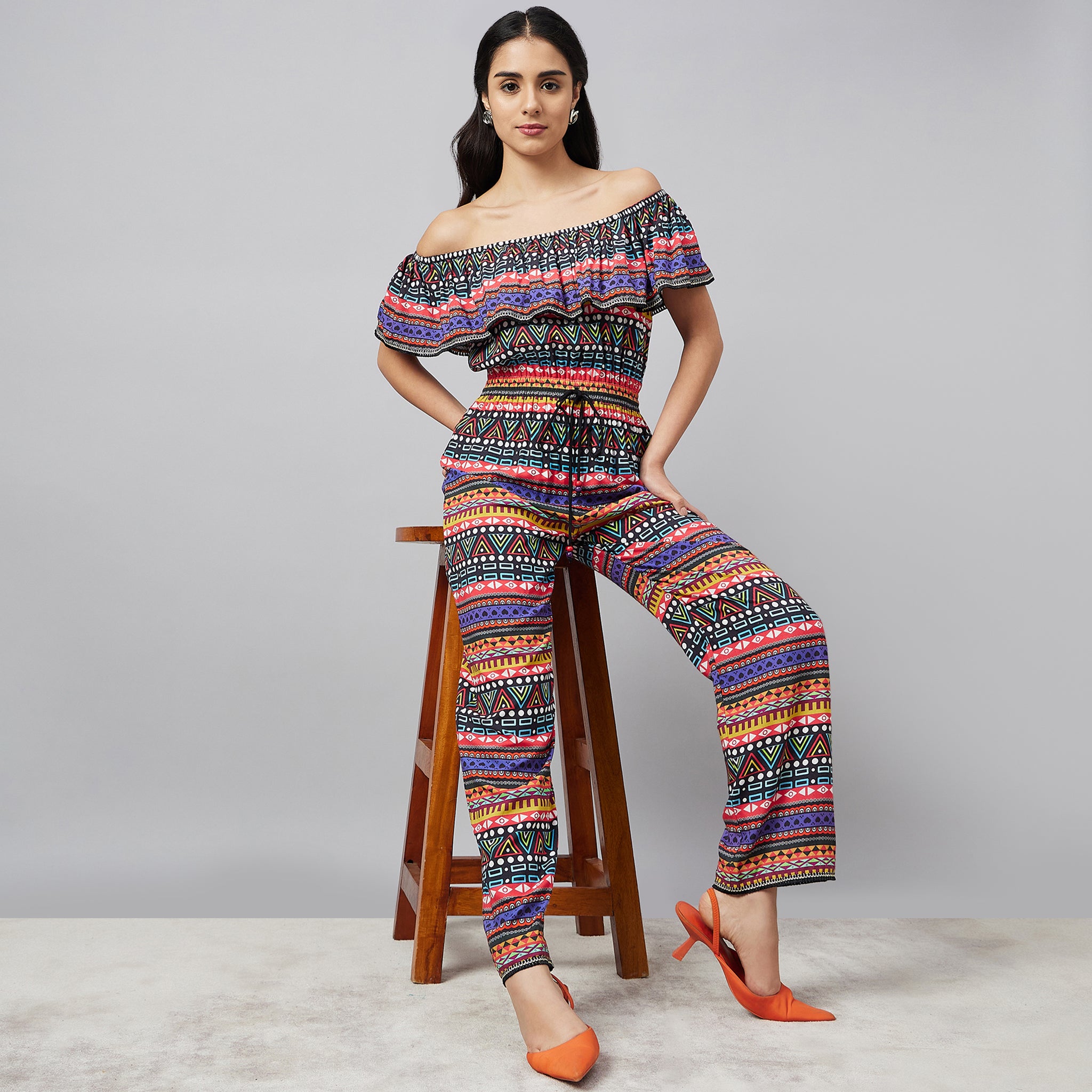 Multicoloured Aztec Jumpsuit