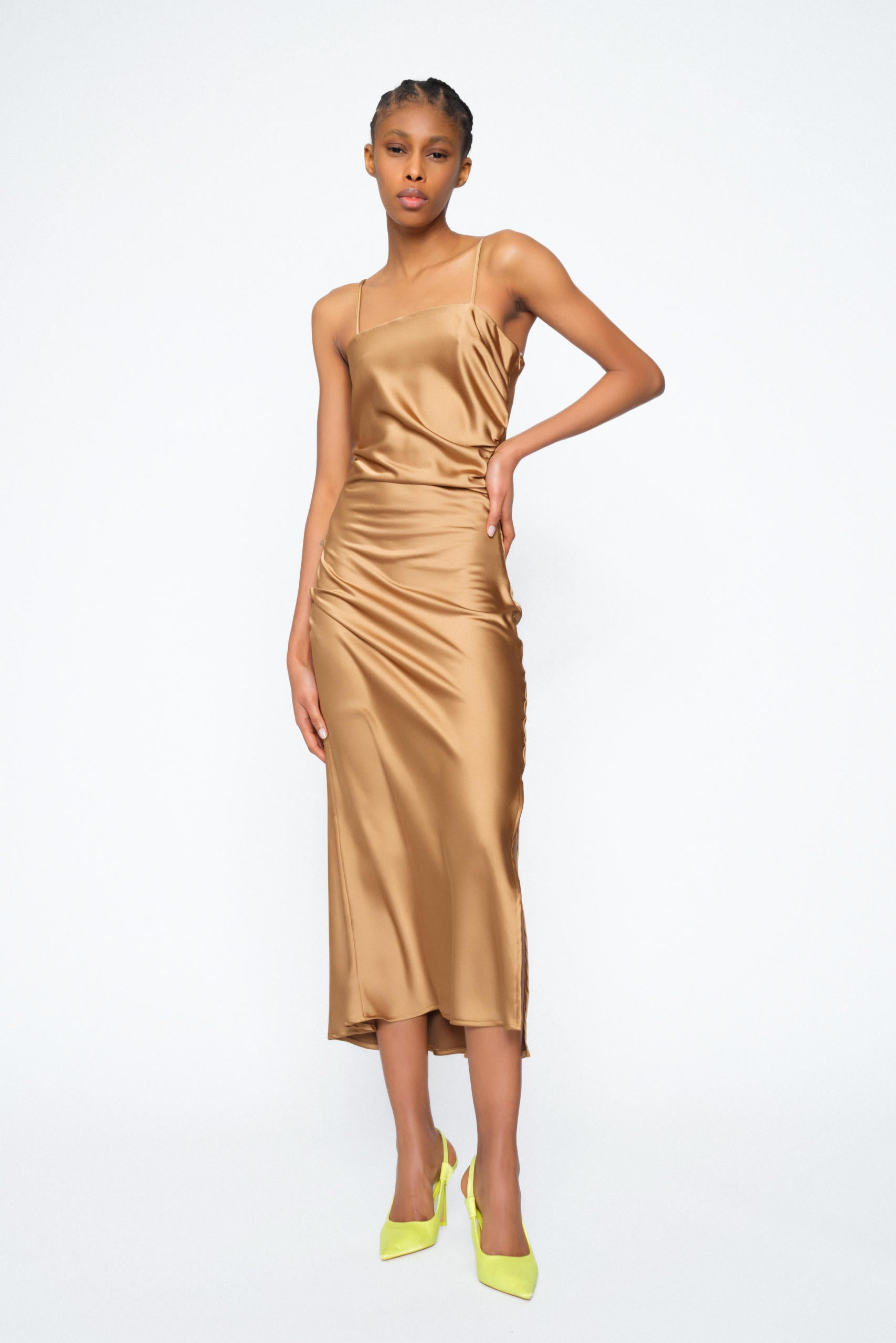 Satin Sheath Mini Dress