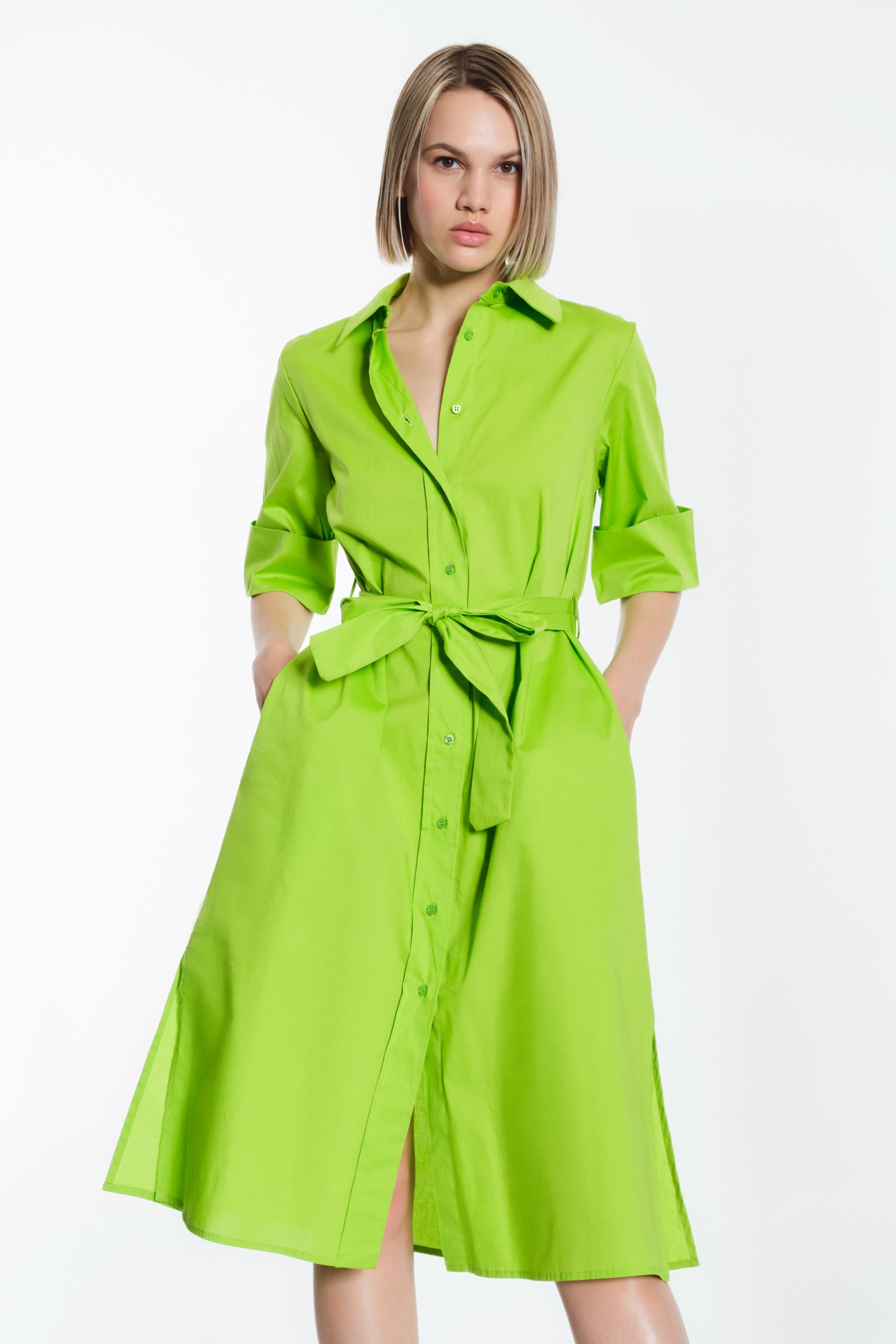 Green Midi Cotton Dress