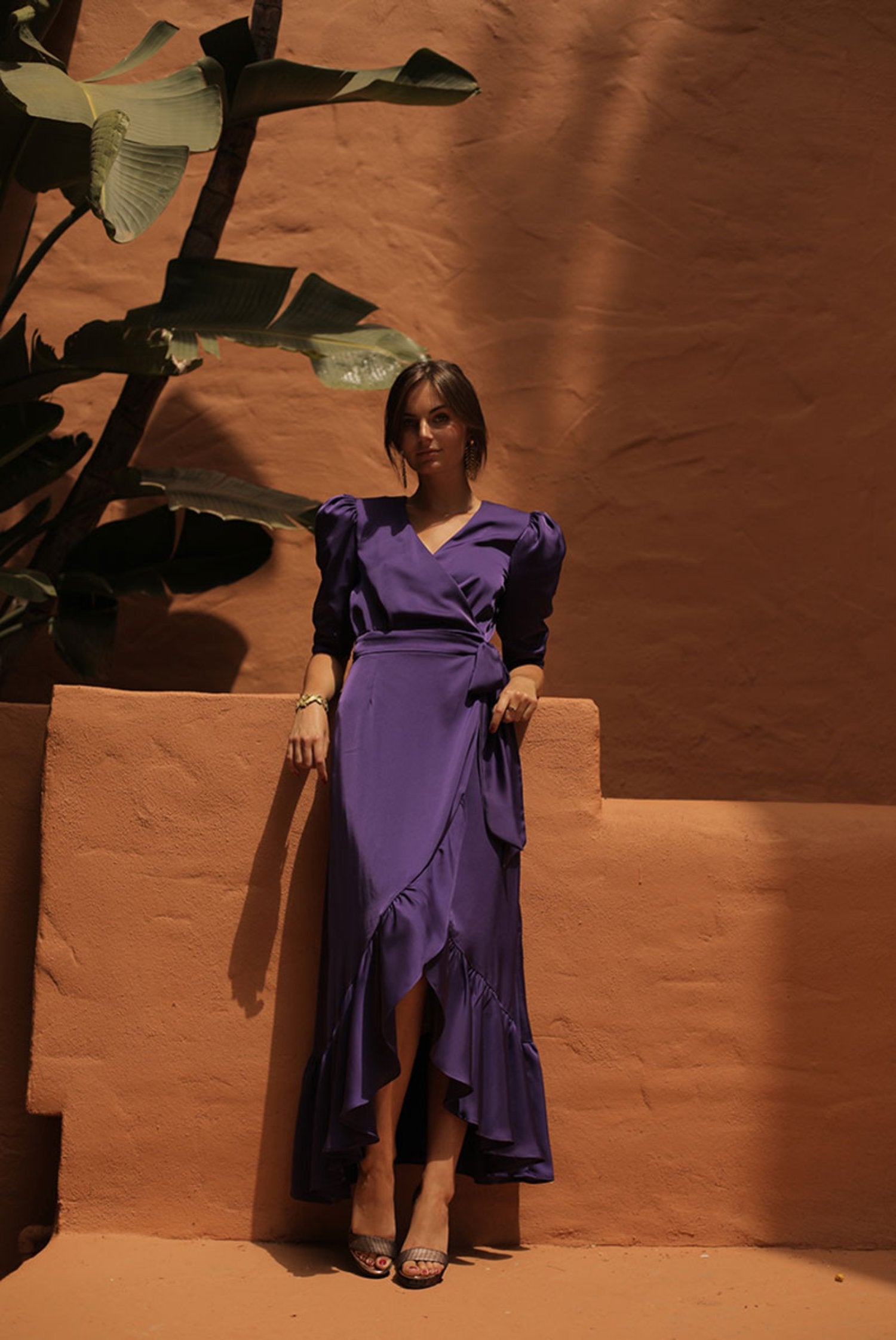 Women Satin Maxi Dress