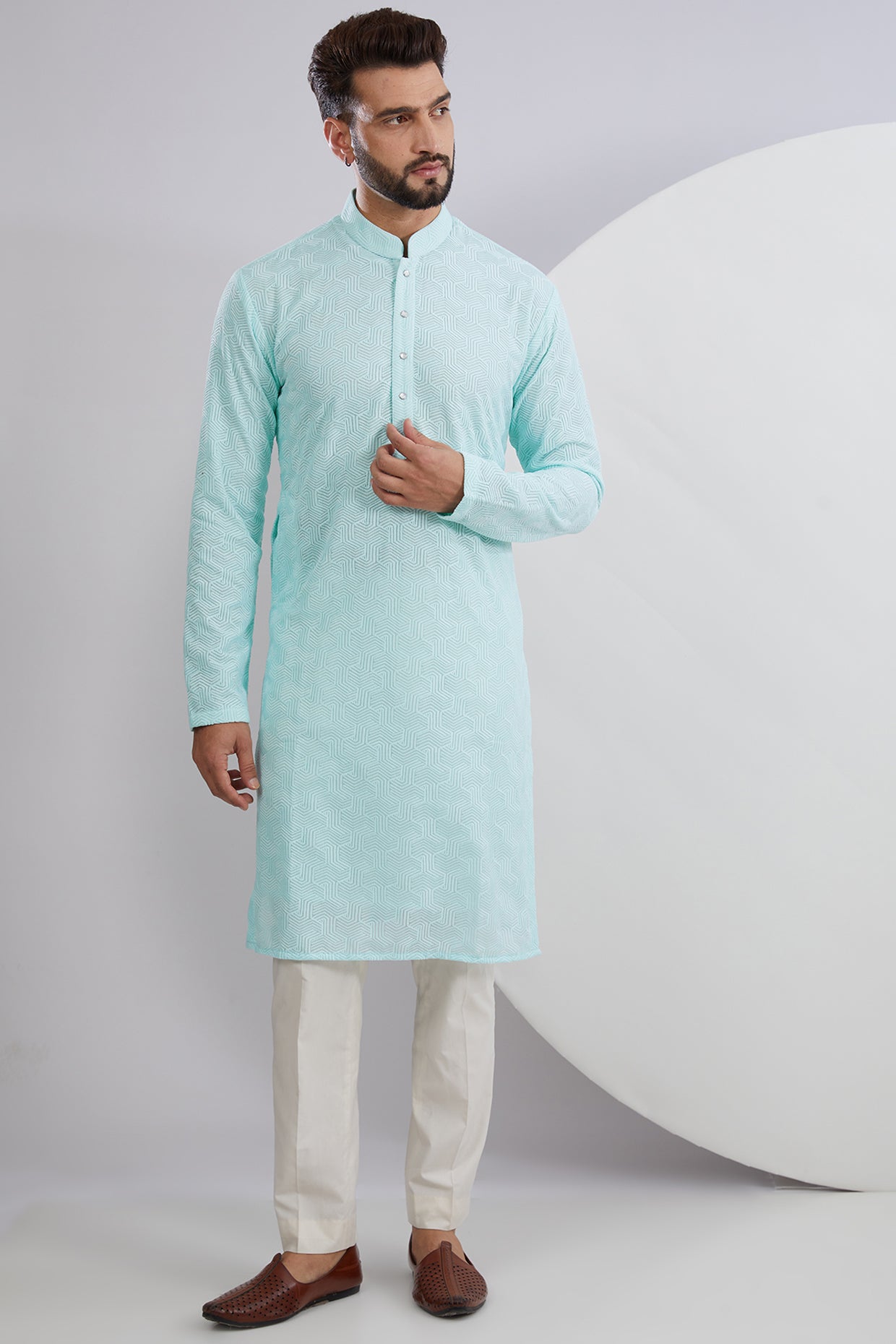 Blue Chikankari Kurta