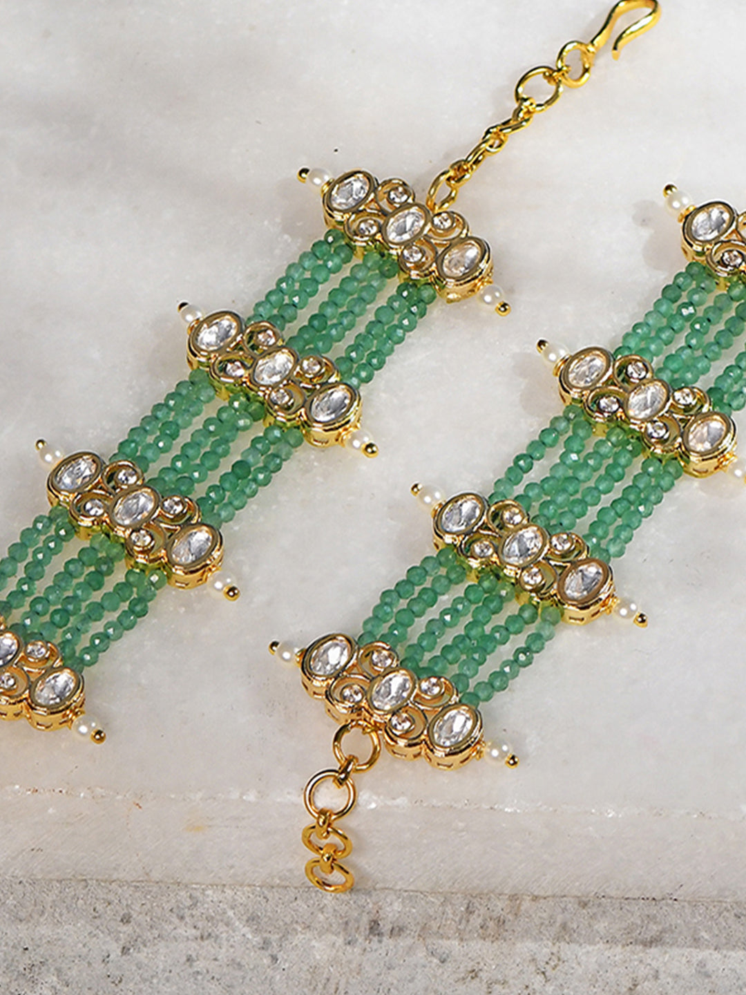 Kaan Chain With Green Beads