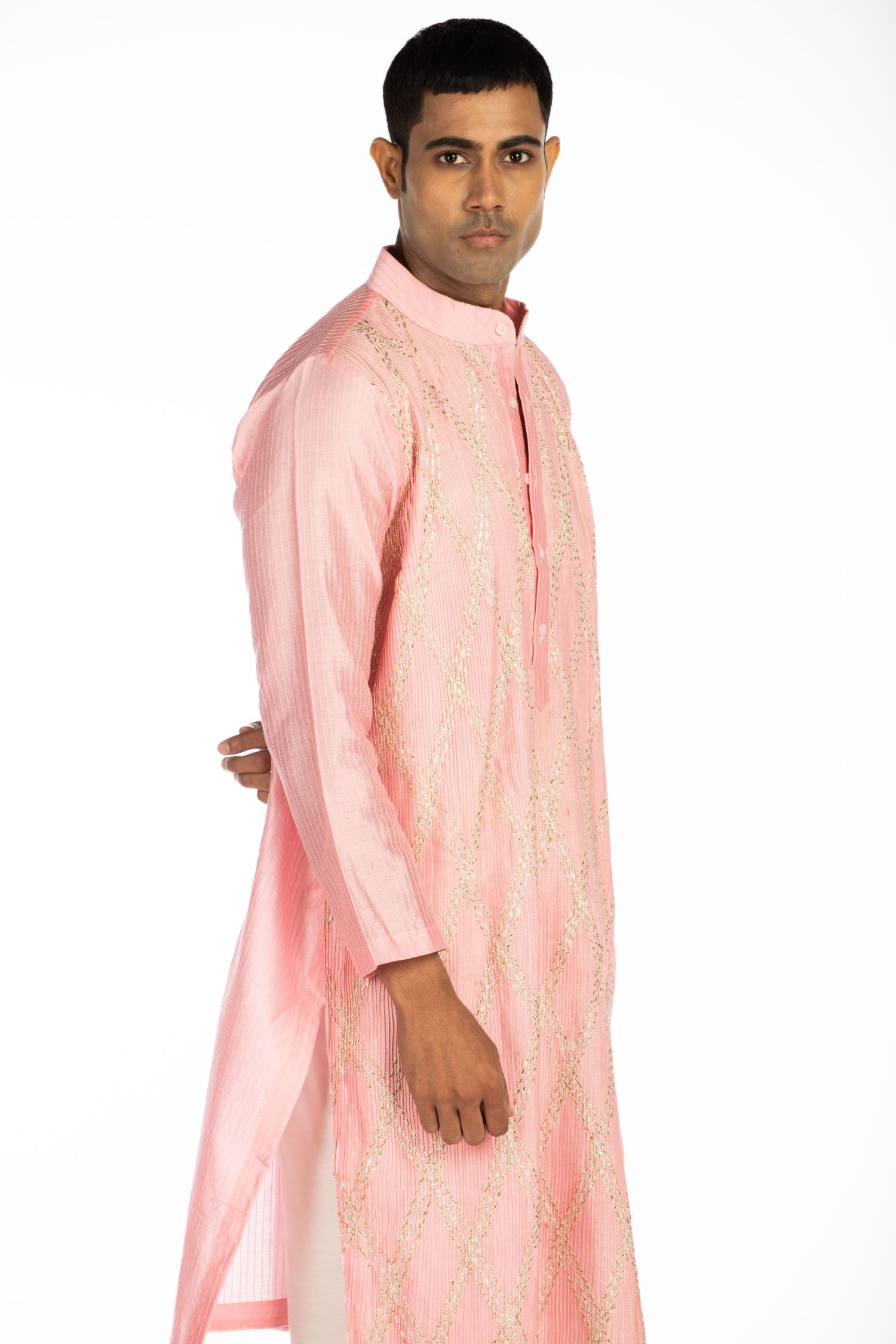 Blush Pink Embroidered Kurta Set