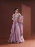 Load image into Gallery viewer, Lilac Organza Lehenga Set
