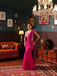 Load image into Gallery viewer, Pink Georgette Pre-Draped Saree Set
