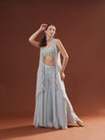 Load image into Gallery viewer, Ice Blue Organza Cape Set
