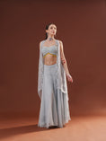 Load image into Gallery viewer, Ice Blue Organza Cape Set
