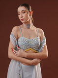 Load image into Gallery viewer, Ice Blue Organza Cape Set
