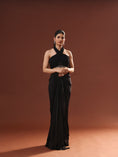 Load image into Gallery viewer, Black Crepe Dhoti Skirt Set
