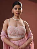 Load image into Gallery viewer, Blush Pink Georgette Draped Skirt Set
