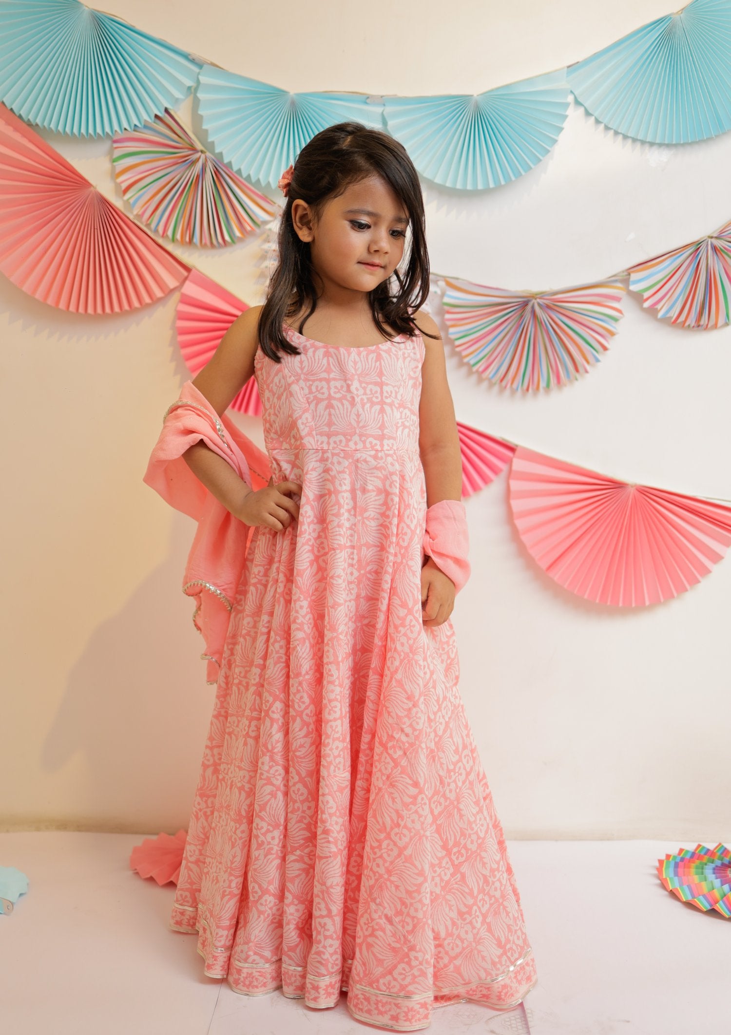 Cotton Candy Full Length Kurta With Dupatta