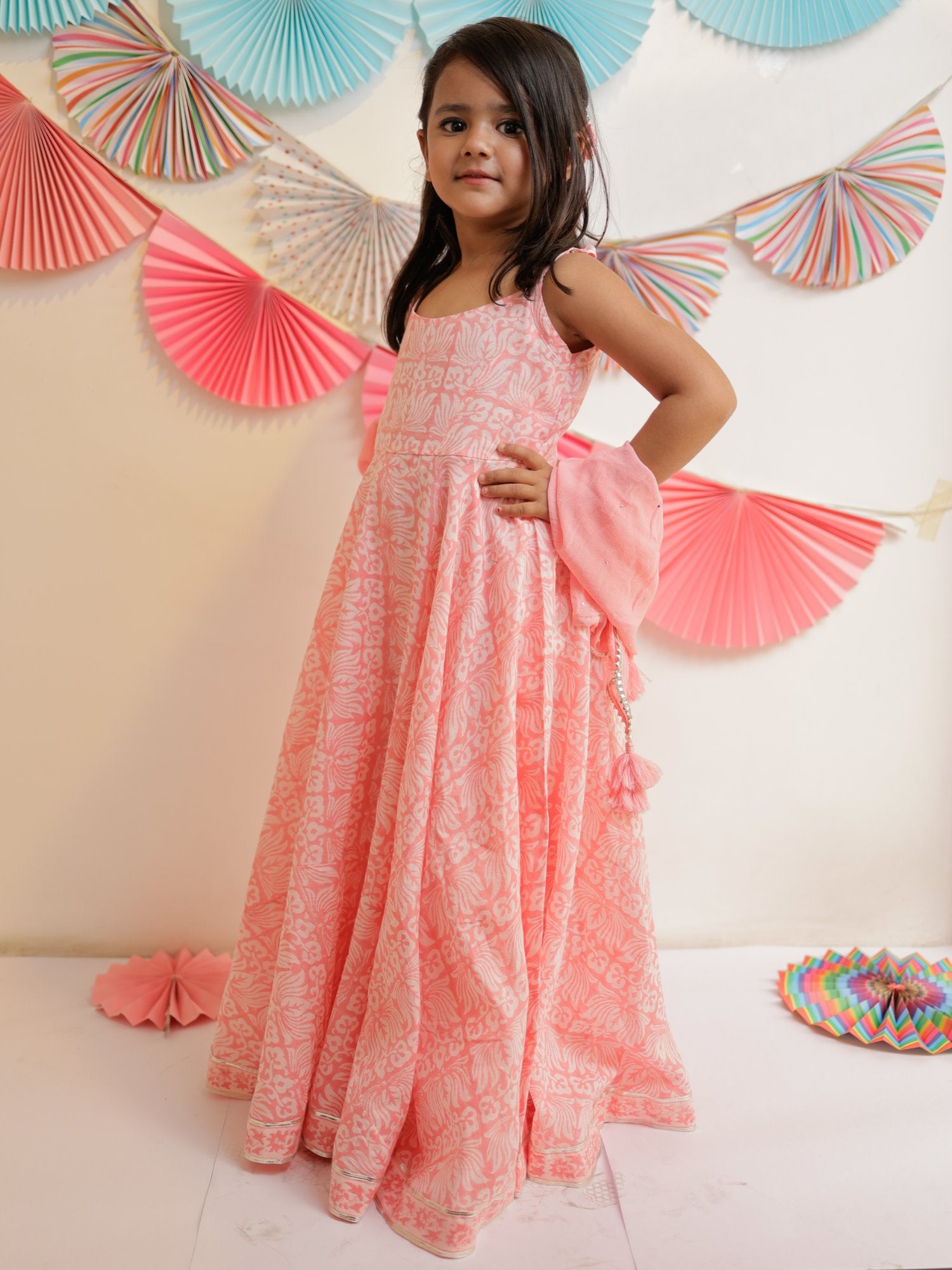 Cotton Candy Full Length Kurta With Dupatta