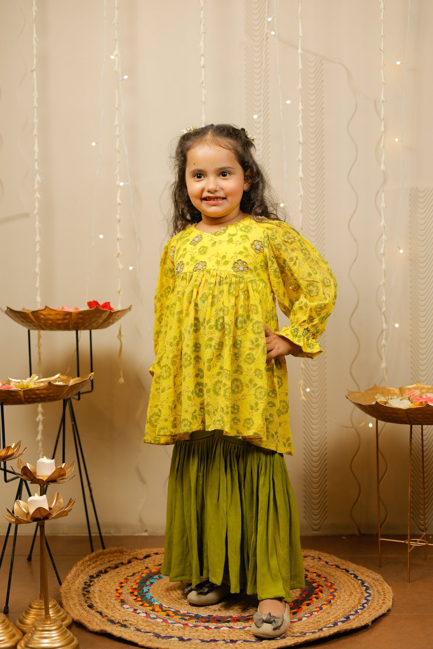 Yellow Sharara Set