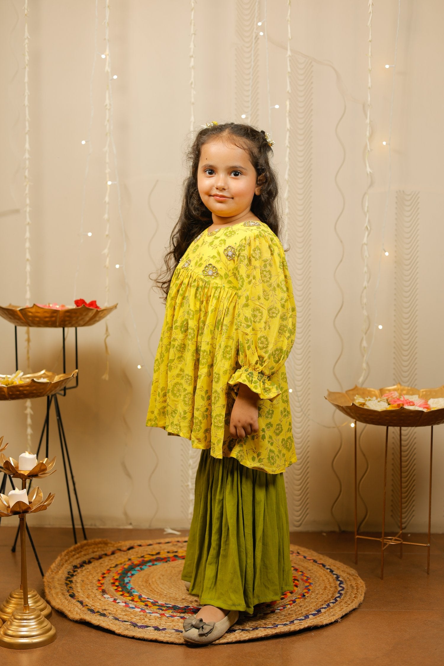 Yellow Sharara Set