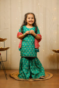 Load image into Gallery viewer, Green Sharara Set With Dupatta
