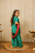 Load image into Gallery viewer, Green Sharara Set With Dupatta
